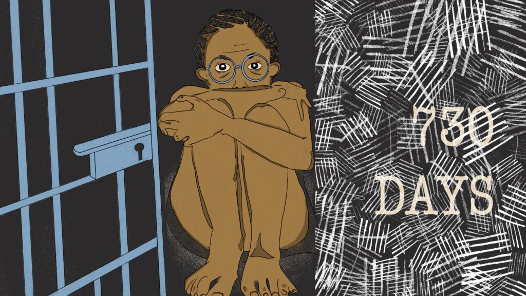 Illustration solitary confinement by hlawulani
